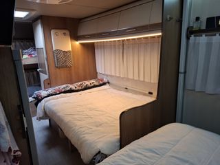 Caravana instalada en camping La Masia, Blanes