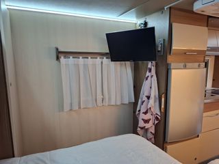 Caravana instalada en camping La Masia, Blanes