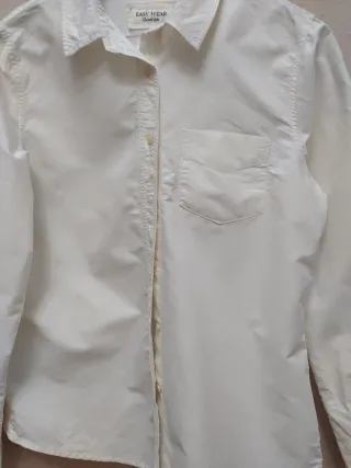 Camisa Oxford Blanca Talla M mujer 
