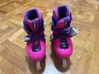 Patines ajustables rosas y morados talla 26-28
