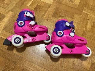 Patines ajustables rosas y morados talla 26-28
