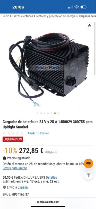 Cargador Baterías Elevadora UpRight jlg genie etc