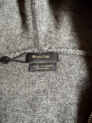Sudadera Massimo Dutti Gris Cremallera Capucha