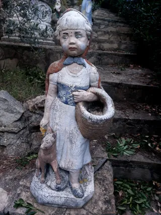 Lote figuras piedra jardin blancanieves ...
