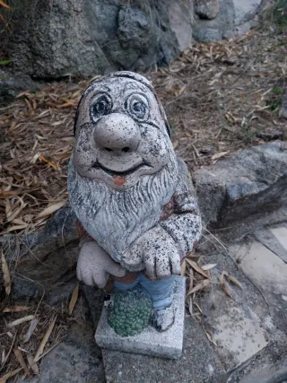 Lote figuras piedra jardin blancanieves ...