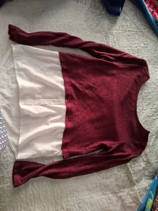 Jersey rojo y blanco
