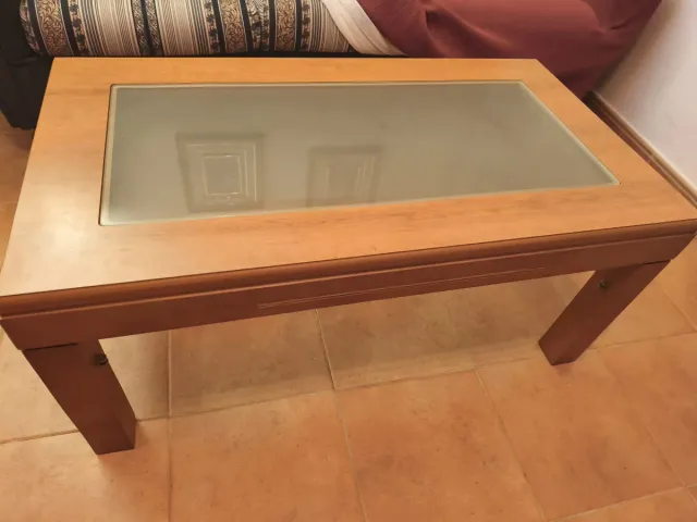 Tavolo Mesa sollevabile in legno e vetro