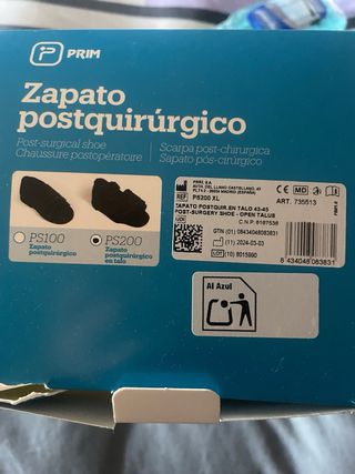 Zapato postquirúrgico PRIM Talla XL (43/45)