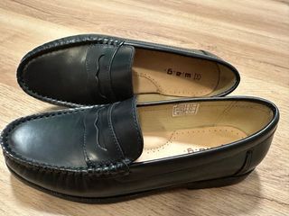 Zapatos comunión niño, piel azul marino, talla 37