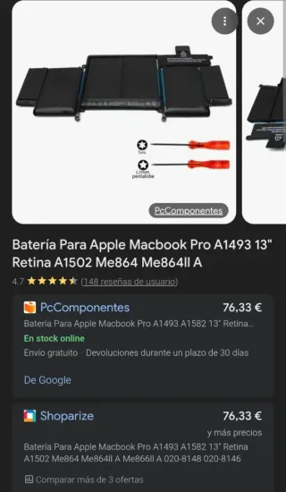 MacBook Pro 2013 Plata
