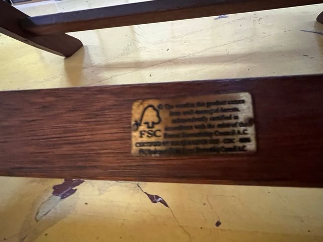 Conjunto mesa y sillones de teca exterior