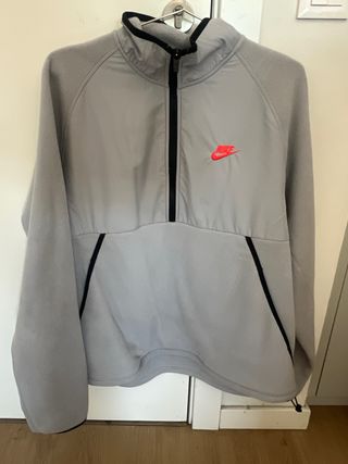 Sudadera Nike gris media cremallera 