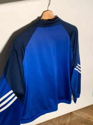Sudadera Adidas vintage, Chaqueta retro Y2K azul