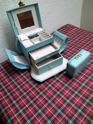 Maletín joyero y estuche viaje polipiel nuevo