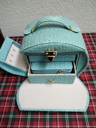 Maletín joyero y estuche viaje polipiel nuevo