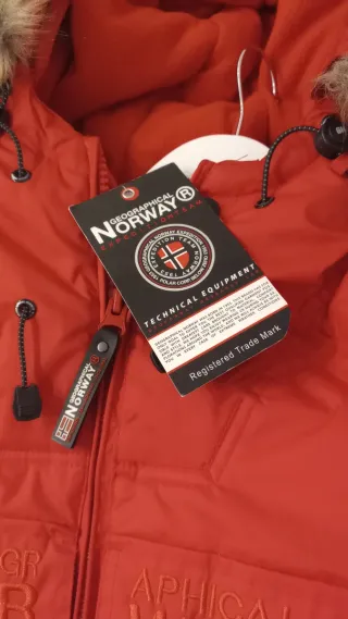 Anorak Geographical Norway Rojo Talla M