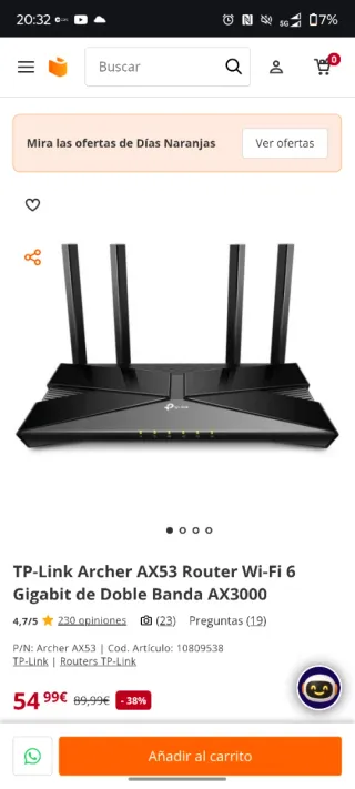 Router TP-Link Archer AX53 AX3000 Wi-Fi 6