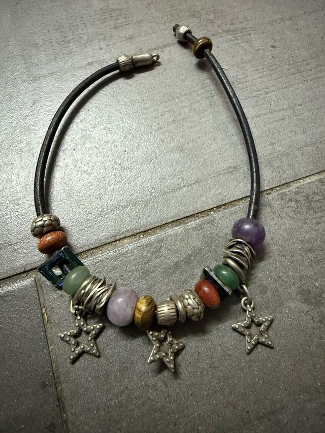 Pulsera cuero y zamac
