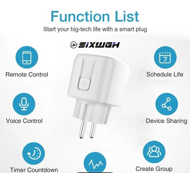 Smart Plug WiFi Tuya Smart Life 16A Presa Nuova