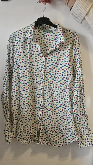 Camicia Benetton fantasia pecorelle colorate