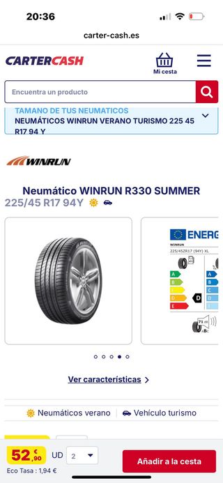 Neumático Winrun R330 225/45ZR17 94Y XL