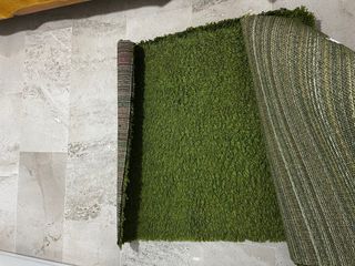 2 Alfombras verdes estilo shag