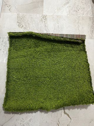 2 Alfombras verdes estilo shag