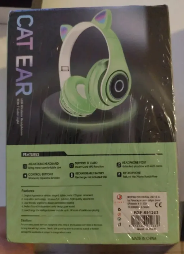 Auriculares P39M Cat Ear LED Wireless