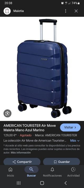 Maleta American Tourister Air Move azul marino 