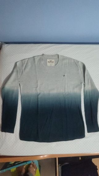 Jersey Hollister Degradado Gris/Teal