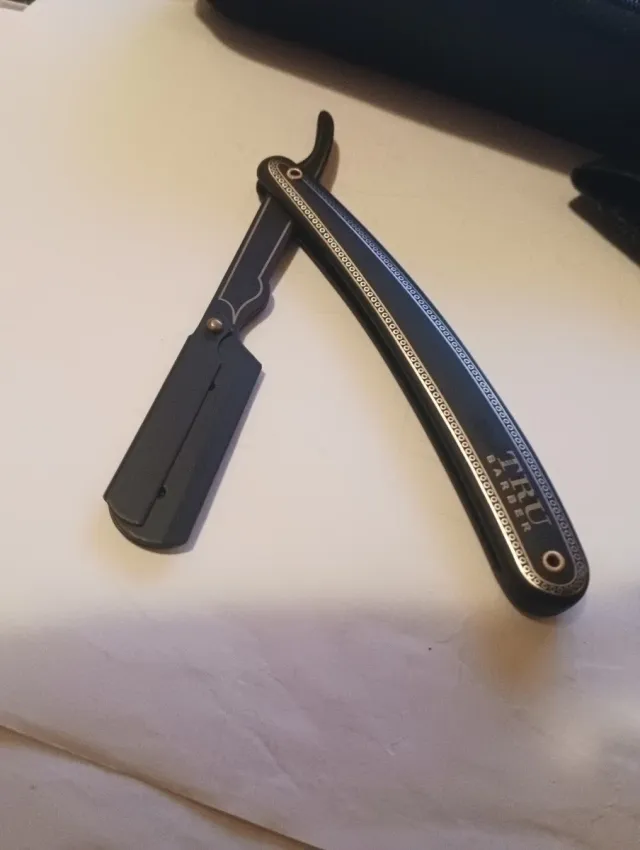 Navaja Barbero Profesional TRU BARBER Negra