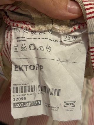 Funda sofá 2 plazas EKTORP IKEA roja