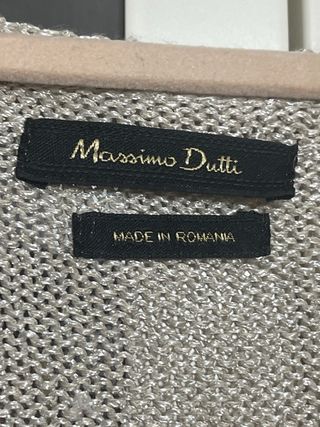 Chaqueta Massimo Dutti Beige/Plata