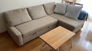 Sofá Cama Ikea Beige con Almacenaje