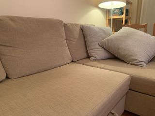 Sofá Cama Ikea Beige con Almacenaje