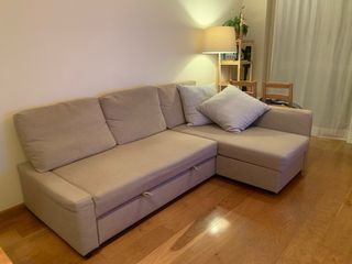 Sofá Cama Ikea Beige con Almacenaje