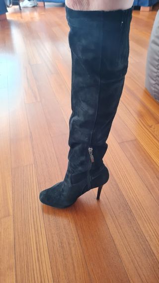 Stivali Guess pelle neri tacco alto