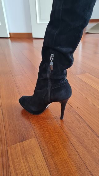 Stivali Guess pelle neri tacco alto