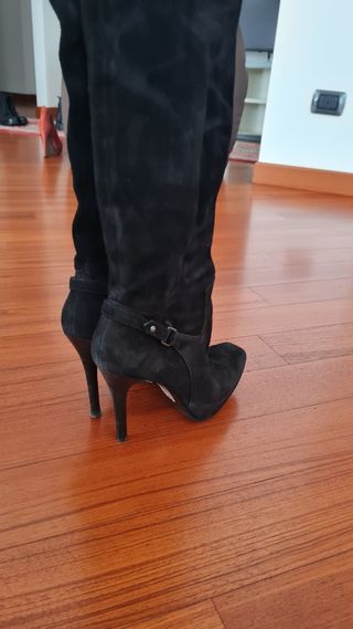 Stivali Guess pelle neri tacco alto