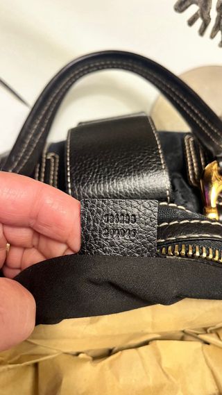 Bolso Gucci Satchel Lona Negra