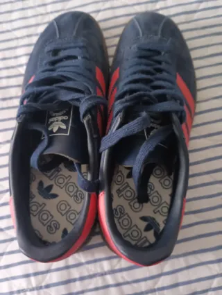 Zapatillas Adidas München Azul/Rojo
