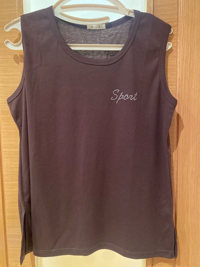 Camiseta H&L sin mangas con brillos