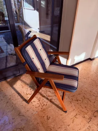 Silla plegable de teca