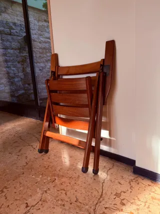 Silla plegable de teca