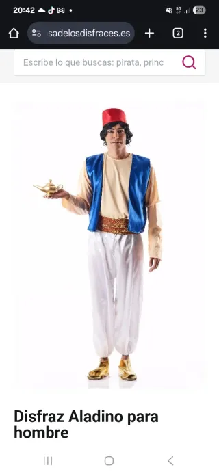 Disfraz Aladino Talla M/L