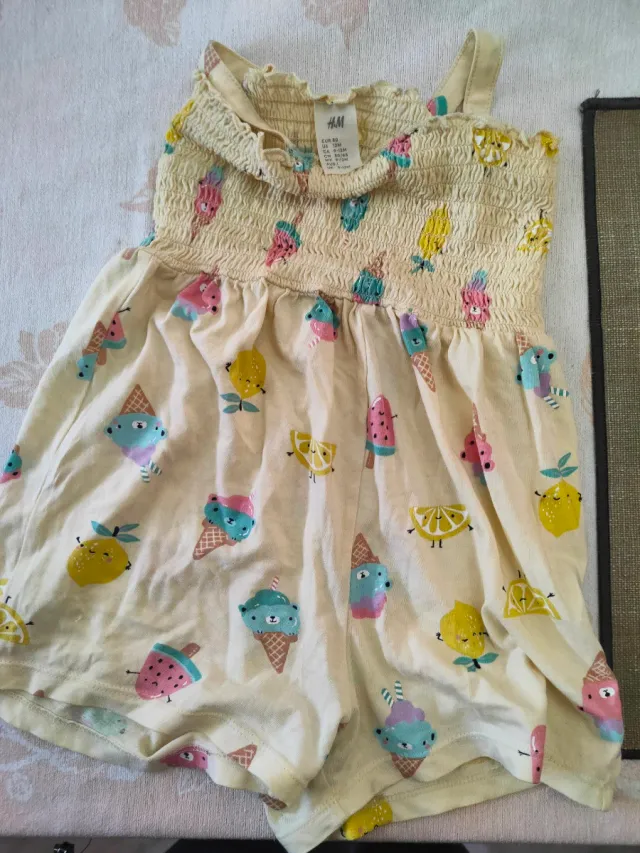 Vestido y petos HyM 6-9 y 9-12 meses