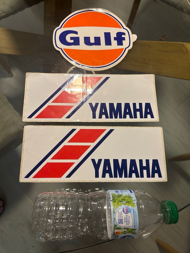 Lote 3 Pegatinas Gulf y Yamaha Vintage