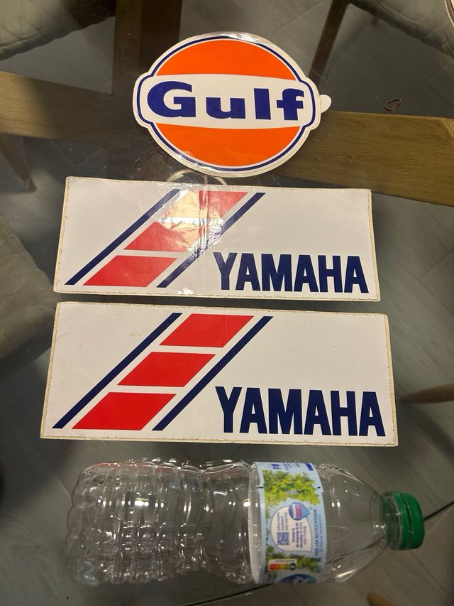 Lote 3 Pegatinas Gulf y Yamaha Vintage