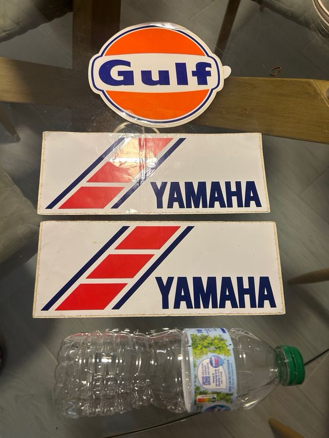 Lote 3 Pegatinas Gulf y Yamaha Vintage