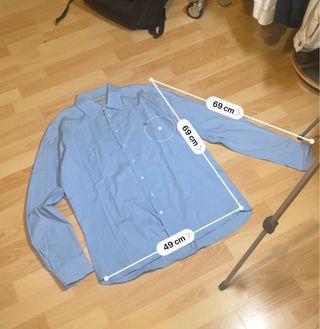 Camisa Burberry Azul Pastel Vintage